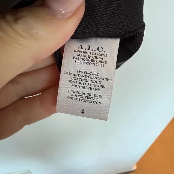 A.L.C. Lauryn II Faux-Leather Top - Picture 8 of 8